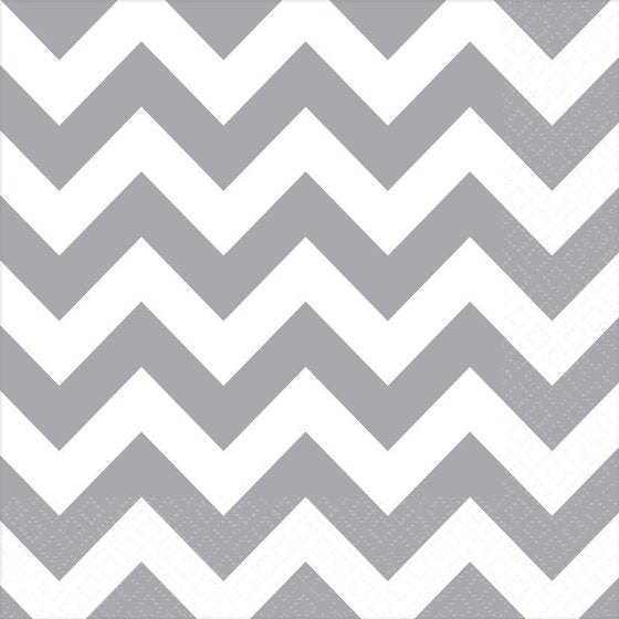 Chevron Lunch Napkins 33cm x 33cm 16pk