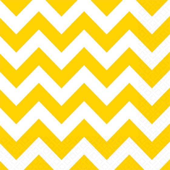 Chevron Lunch Napkins 33cm x 33cm 16pk