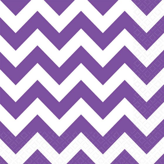 Chevron Lunch Napkins 33cm x 33cm 16pk