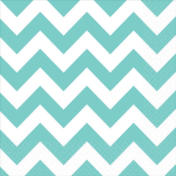 Chevron Lunch Napkins 33cm x 33cm 16pk