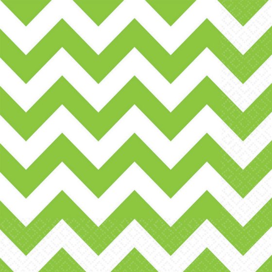 Chevron Lunch Napkins 33cm x 33cm 16pk