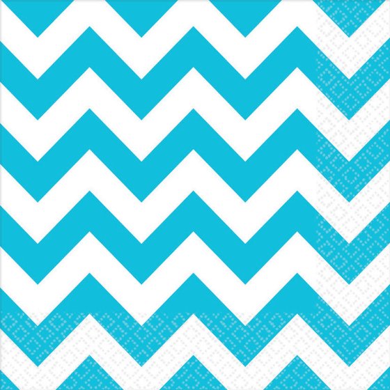 Chevron Lunch Napkins 33cm x 33cm 16pk