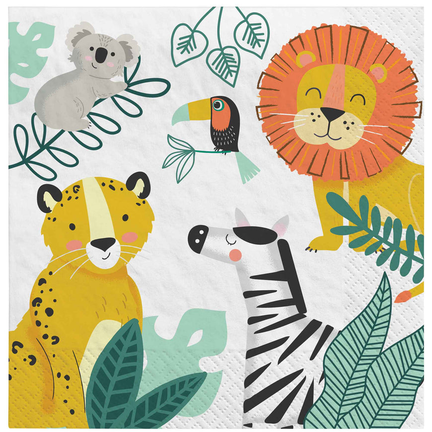 Get Wild Jungle Lunch Napkins 16pk