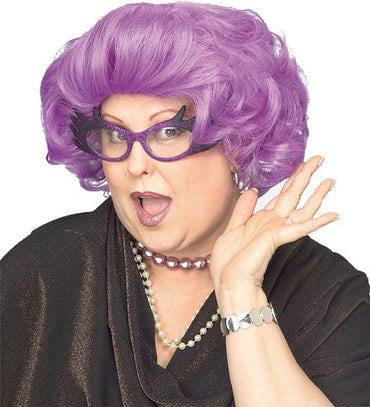 The Dame Purple Wig - Party Savers