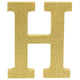 Letter H Gold Glittered Decoration MDF - Party Savers