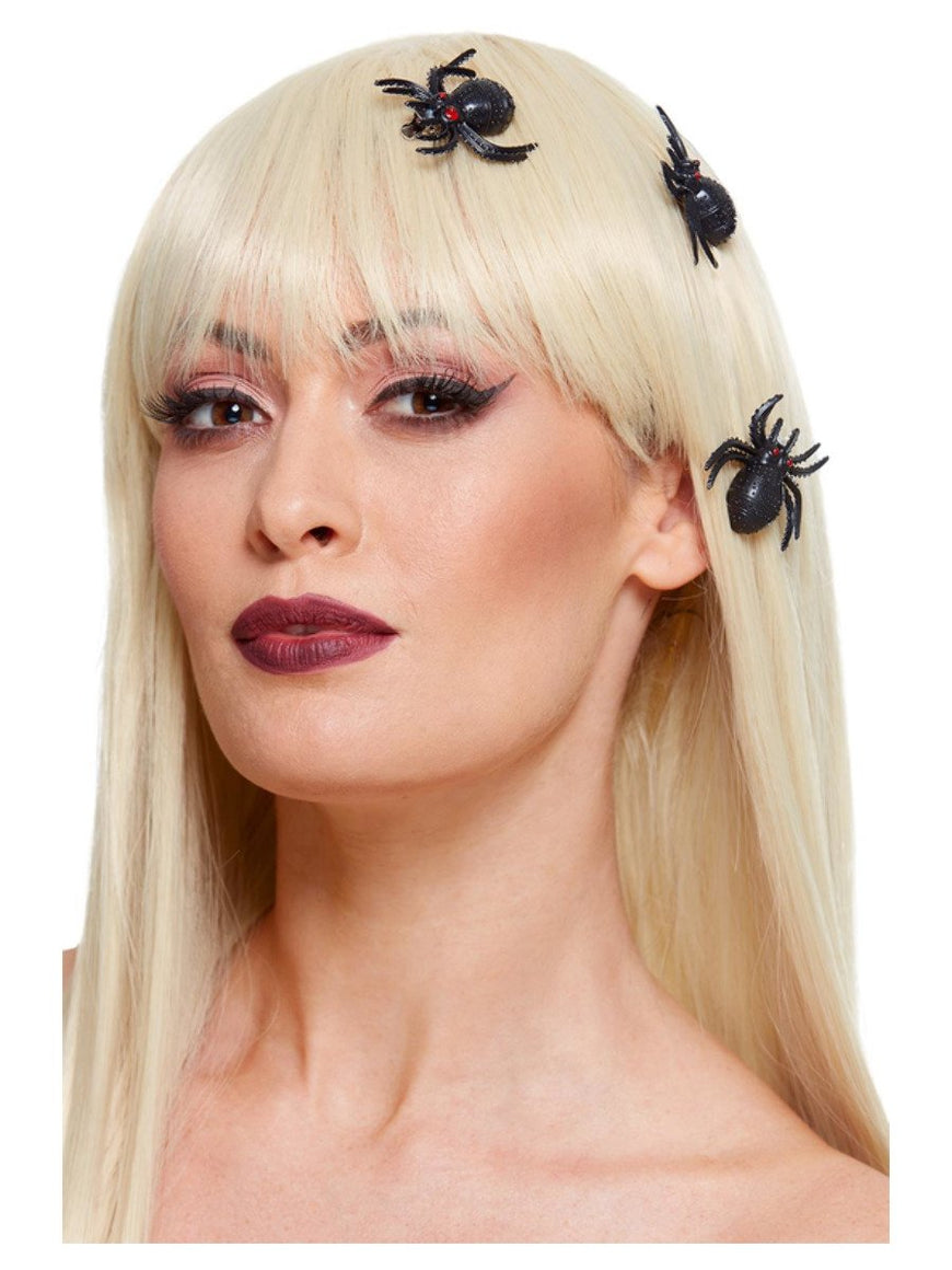 Black Spider Hair Clips 3pk