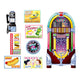 Soda Shop Signs & Jukebox Props 8pk - Party Savers