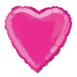 Bright Pink Heart Foil Balloon 45cm - Party Savers