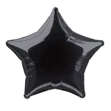 Black Star Foil Balloon 50cm - Party Savers