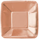 Rose Gold Foil Square Appetizer Plates 13cm 8pk - Party Savers