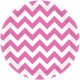 Chevron Round Paper Plates 17cm 8pk