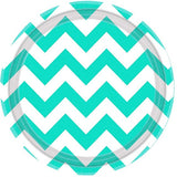 Chevron Round Paper Plates 17cm 8pk