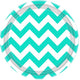 Chevron Round Paper Plates 17cm 8pk