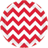 Chevron Round Paper Plates 17cm 8pk