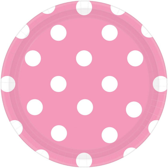 Dots 17cm Round Paper Plates 8pk