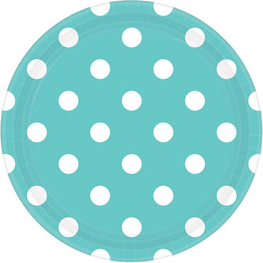 Dots 17cm Round Paper Plates 8pk