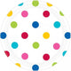 Dots Rainbow Round Paper Plates 17cm 8pk