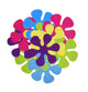 Mini Retro Flower Cutouts 4.50in 10pk - Party Savers