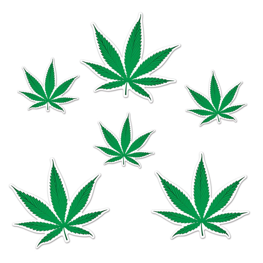 Weed Cardboard Cutouts 6pk - Party Savers