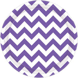 Chevron Round Paper Plates 23cm 8pk