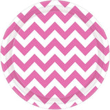 Chevron Round Paper Plates 23cm 8pk