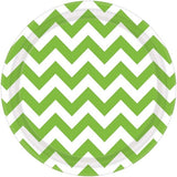 Chevron Round Paper Plates 23cm 8pk