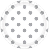 Dots Round Paper Plates 23cm 8pk