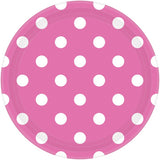 Dots Round Paper Plates 23cm 8pk