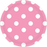 Dots Round Paper Plates 23cm 8pk