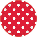 Dots Round Paper Plates 23cm 8pk