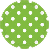 Dots Round Paper Plates 23cm 8pk