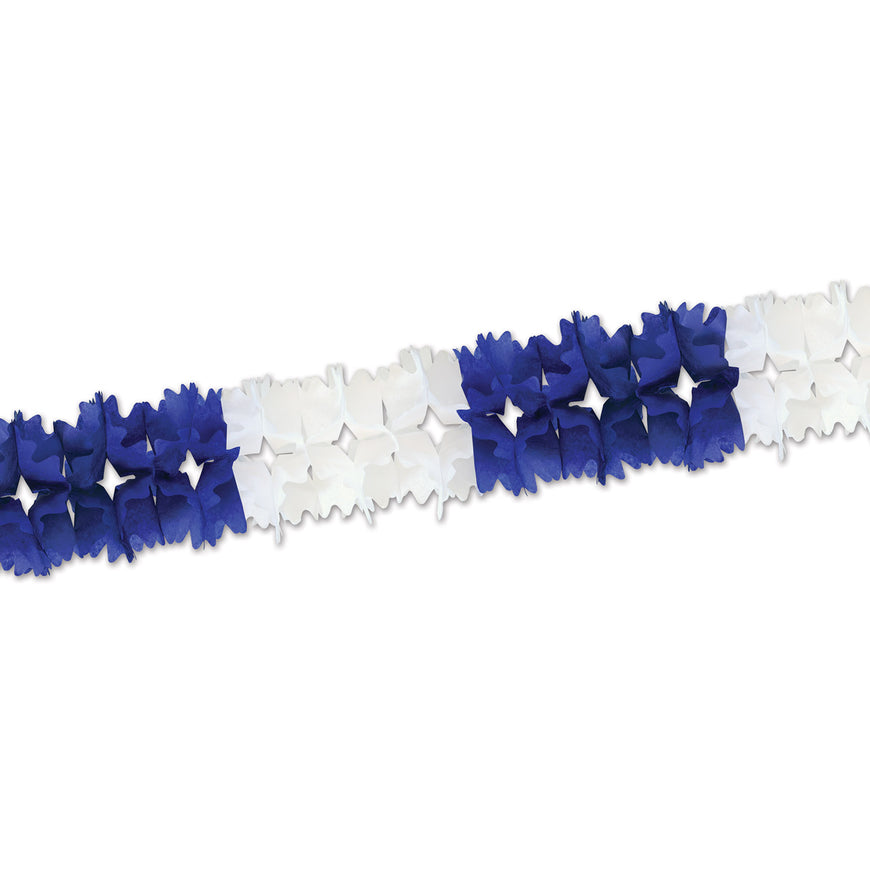 Blue & White Pageant Garland 7in x 14.6in Each