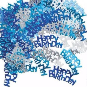 Blue Glitz Happy Birthday Confetti 14gms - Party Savers