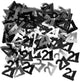 Black Glitz 21st Birthday Confetti 14gms - Party Savers