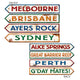 Australian Street Sign Cutouts 3.75in x 23.75in 4pk