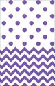 New Purple Chevron Plastic Tablecover 1.37m x 2.59m Each