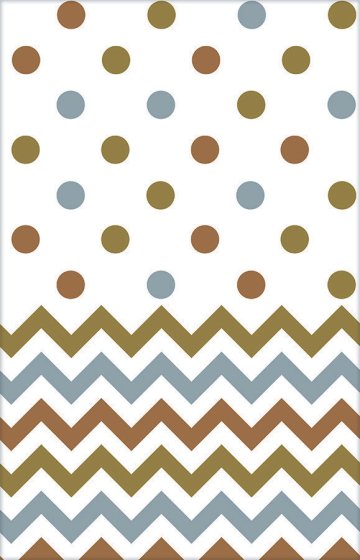 Mixed Metallic Chevron Plastic Tablecover 1.37m x 2.59m Each