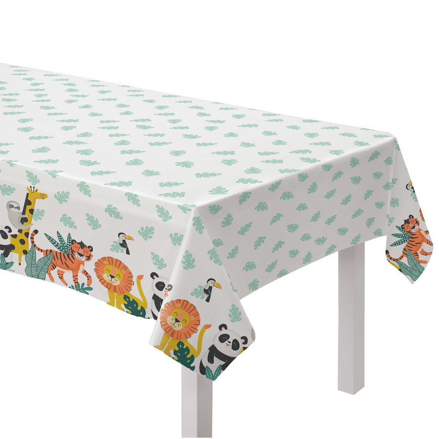 Get Wild Jungle Plastic Tablecover 137cm x 243cm Each