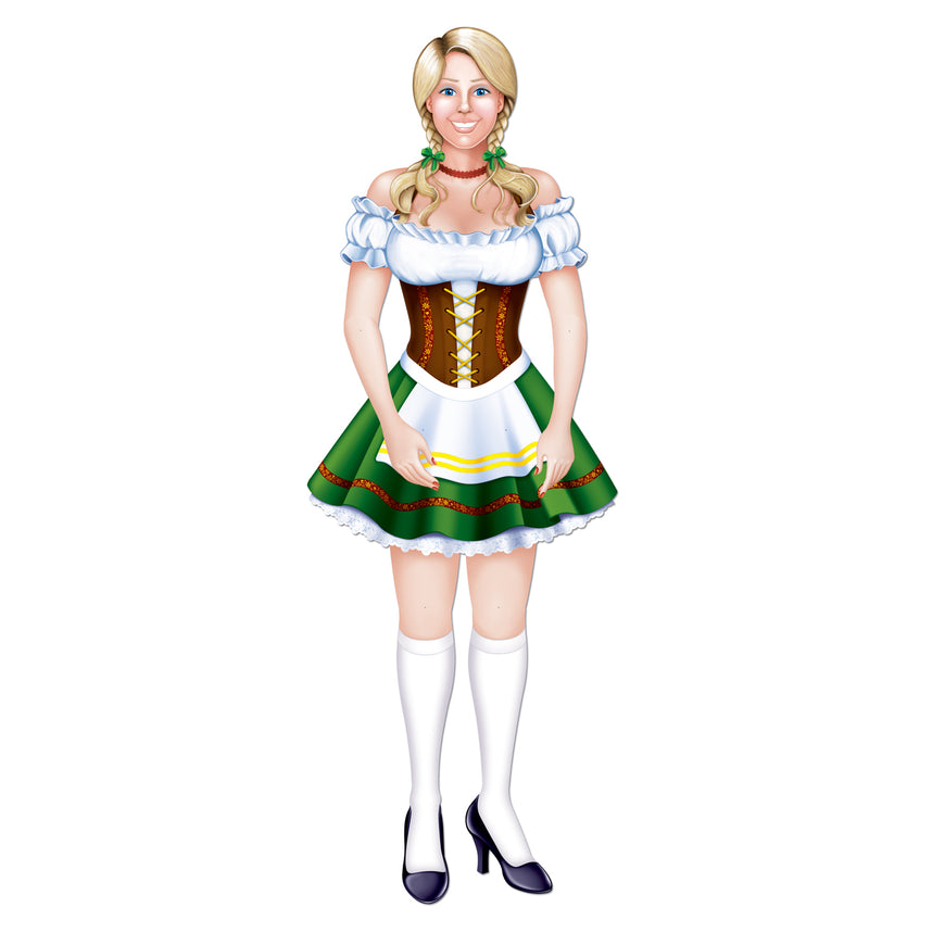 Jointed Oktoberfest Fraulein 97cm - Party Savers