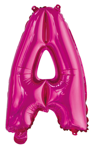 Letter A Bright Pink Foil Balloon 35cm - Party Savers