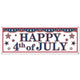 4th Of July Sign Banner 5ft x 21in Each - Party Savers