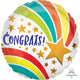 Congrats Shooting Star Foil Balloon 45cm - Party Savers