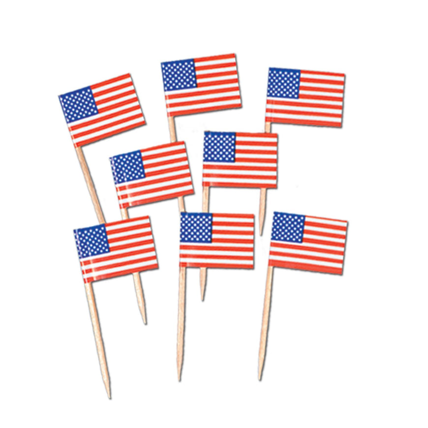 U S Flag Picks 50pk - Party Savers