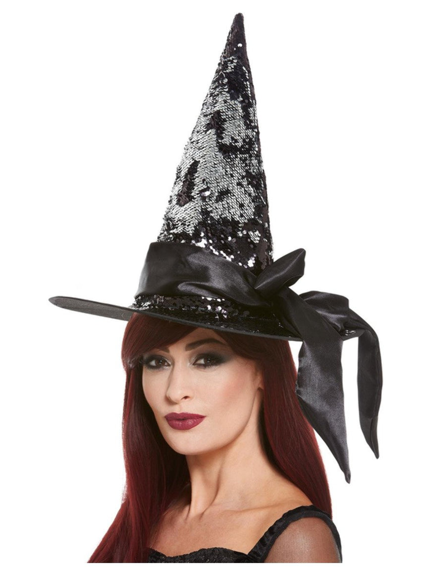 Deluxe Reversible Sequin Witch Hat each