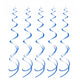 Royal Blue Hanging Swirls 8pk - Party Savers