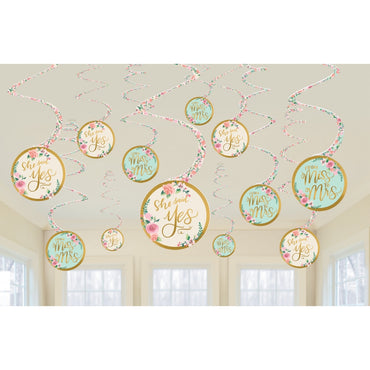 Mint to Be Hanging Spiral Decorations Value Pack 12pk - Party Savers