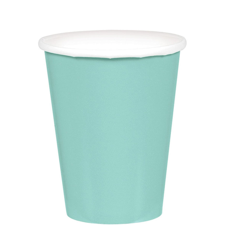 Robin Egg Blue Paper Cups 266ml 20pk