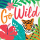 Tropical Jungle Go Wild Beverage Napkins 36pk - Party Savers