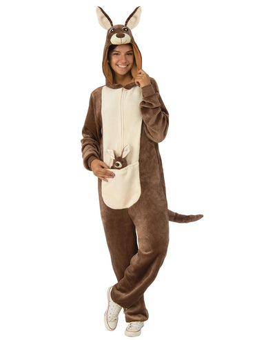 Men's Costume - Kangaroo Furry Onesie - Party Savers