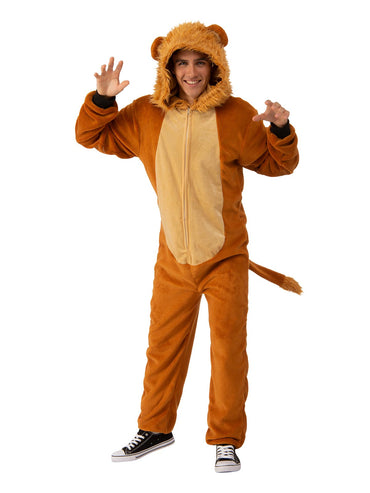 Men's Costume - Lion Furry Onesie - Party Savers